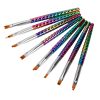 Set 8pz. Pennelli Per Decorazioni Arcobaleno