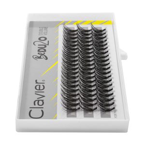 CLAVIER - CIGLIA A CIUFFETTI -DOPPIO VOLUME- BEDU2O -MIX 8-10-12