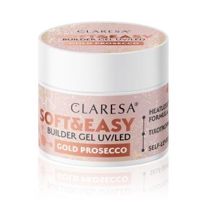 CLARESA - Soft&Easy Builder Gel 12ml Gold Prosecco/Dancing Sparkles