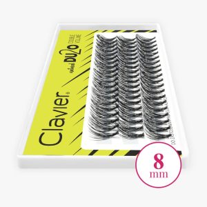 CLAVIER - CIGLIA A CIUFFETTI - DOPPIO VOLUME - DU2O -9mm