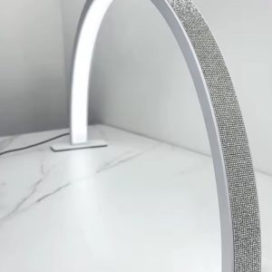 Lampada ad arco grande swarovski white