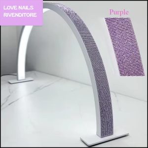 Lampada ad arco grande Swarovski Purple