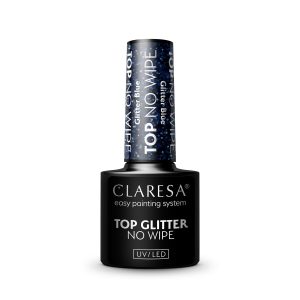 CLARESA - Top No Wipe Glitter Blue 5ml