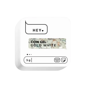 HEY LOVE - COIN GEL - GOLD WHITE - 5gr