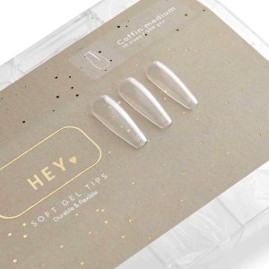 HEY LOVE - SOFT GEL TIPS - COFFIN MEDIUM - 500pcs