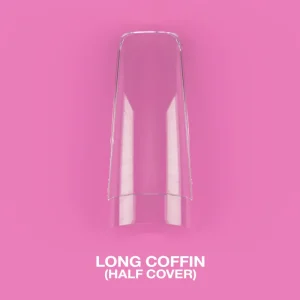 LUNA - GEL TIPS - LONG COFFIN - HALF COVER - 500pcs