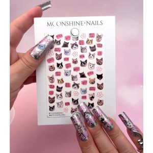 Sliders Crazy Cats Moonshine Nails